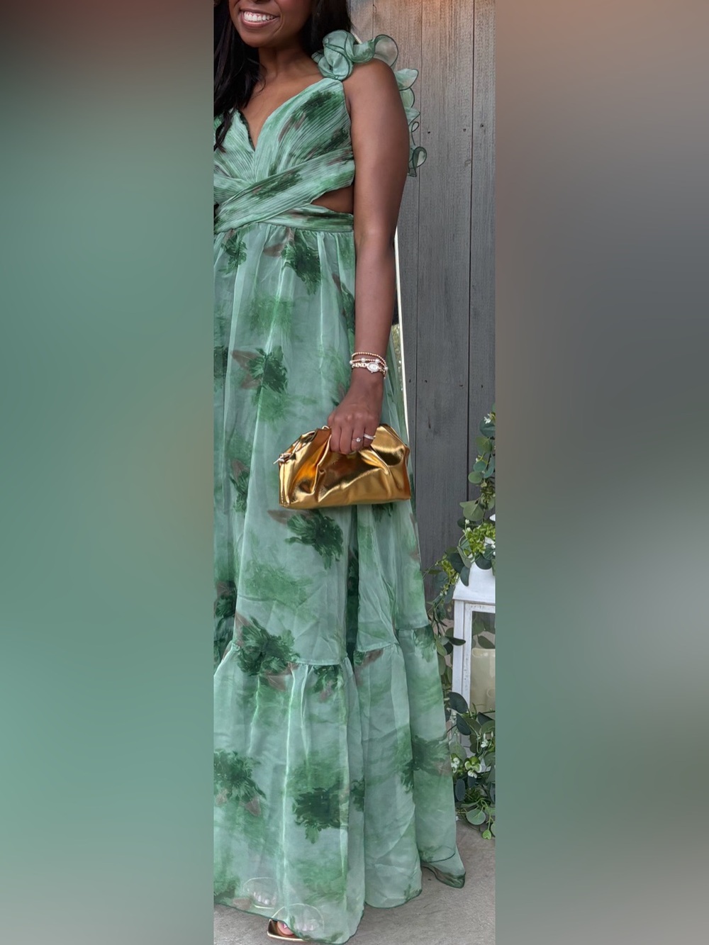 Fashion Nova Green Wedding Dress - Picture 1 of 1